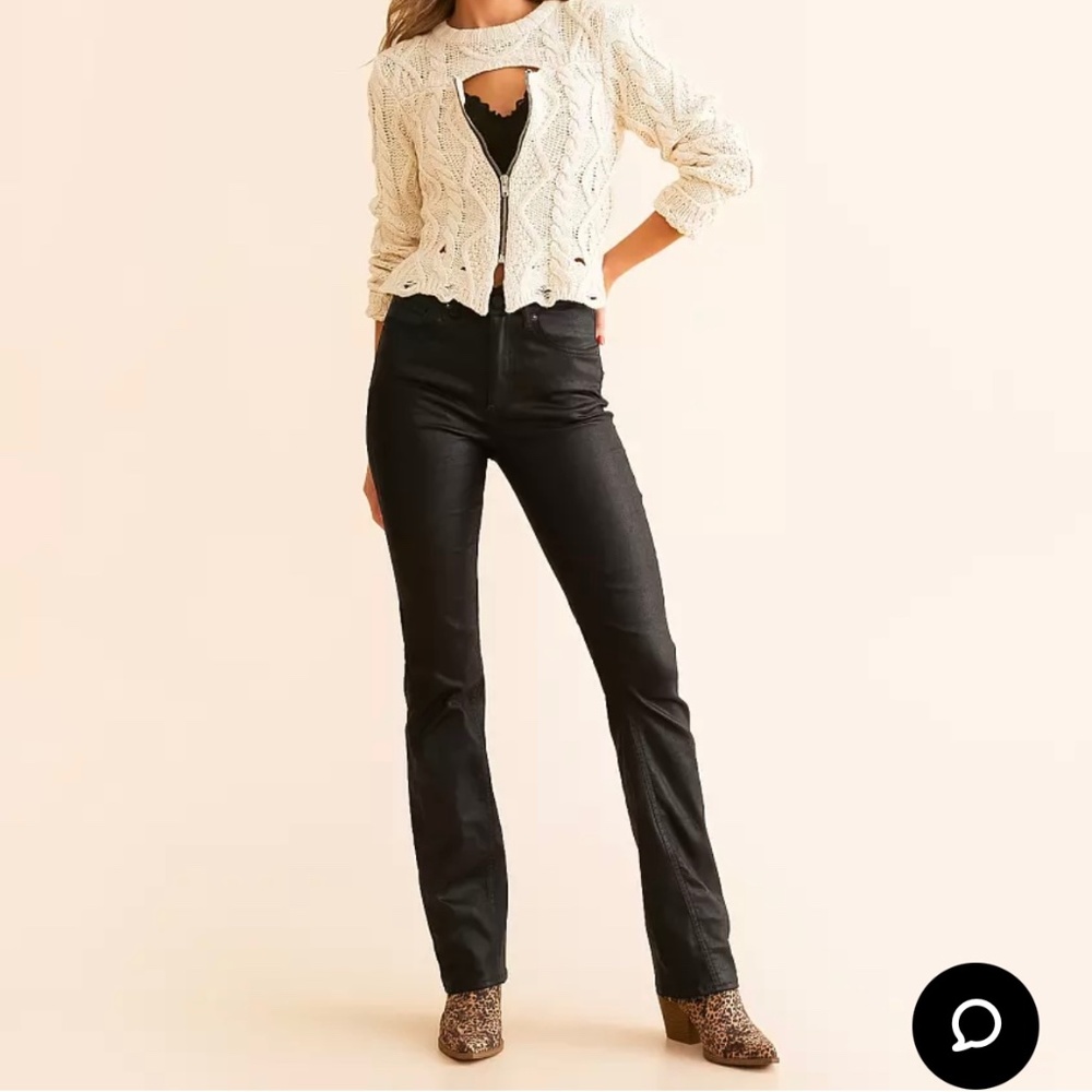 Free People/We the Free Xena High Rise Slim Straight Coated Pants Size 29. NWT